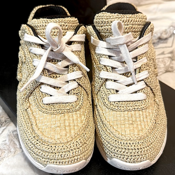 COPY - CHANEL Braided Raffia Sneakers - Picture 5 of 7